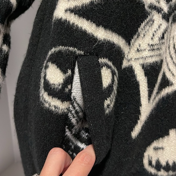 Camptex Wool Sweater Jacket The Nightmare Before Christmas Size Large Zip Up - Picture 5 of 8